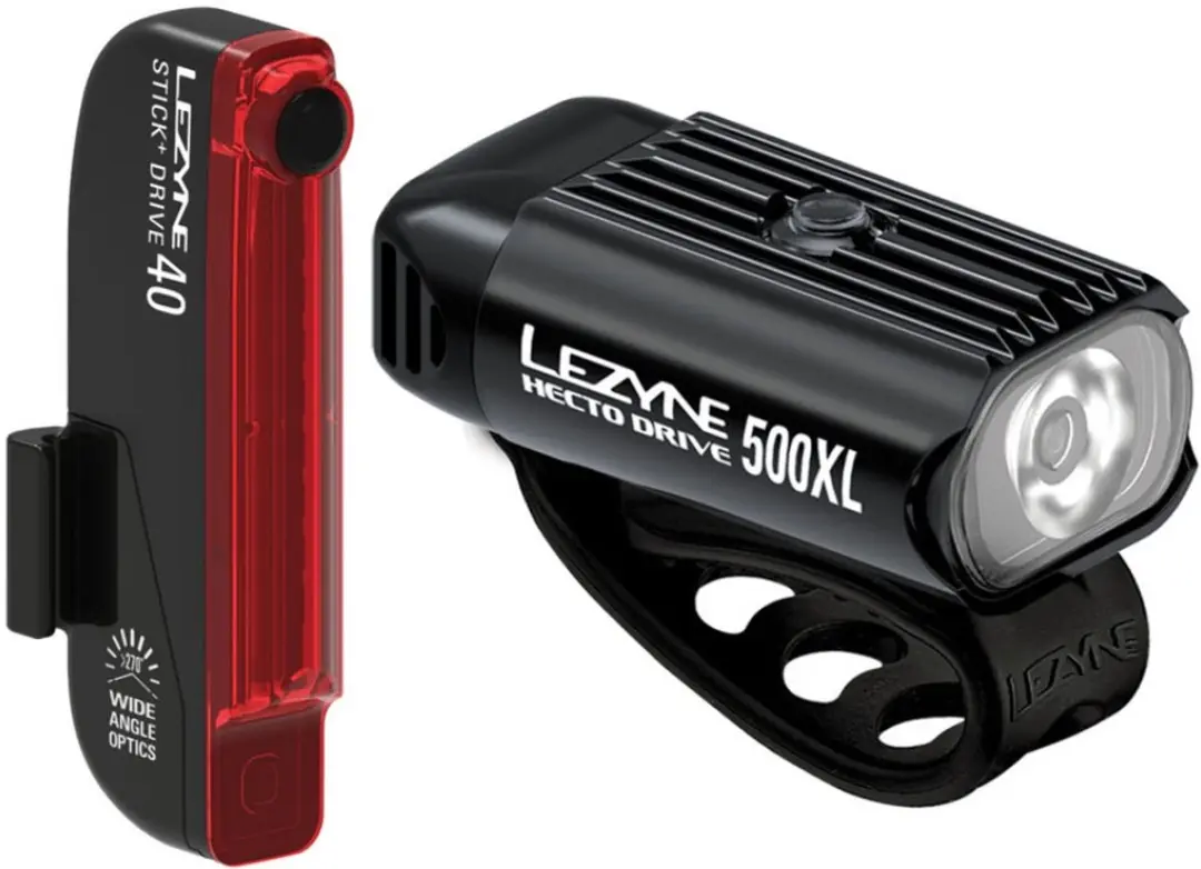 Lezyne Hecto Drive 500XL/Stick+ Drive Fietslamp Set Zwart