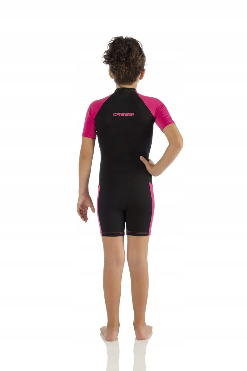 Cressi Kinder Neopreen Shorty Wetsuit 2mm - Zwart/Roze - afbeelding 3 van 5