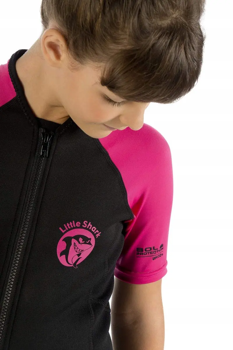 Cressi Kinder Neopreen Shorty Wetsuit 2mm - Zwart/Roze - afbeelding 2 van 5