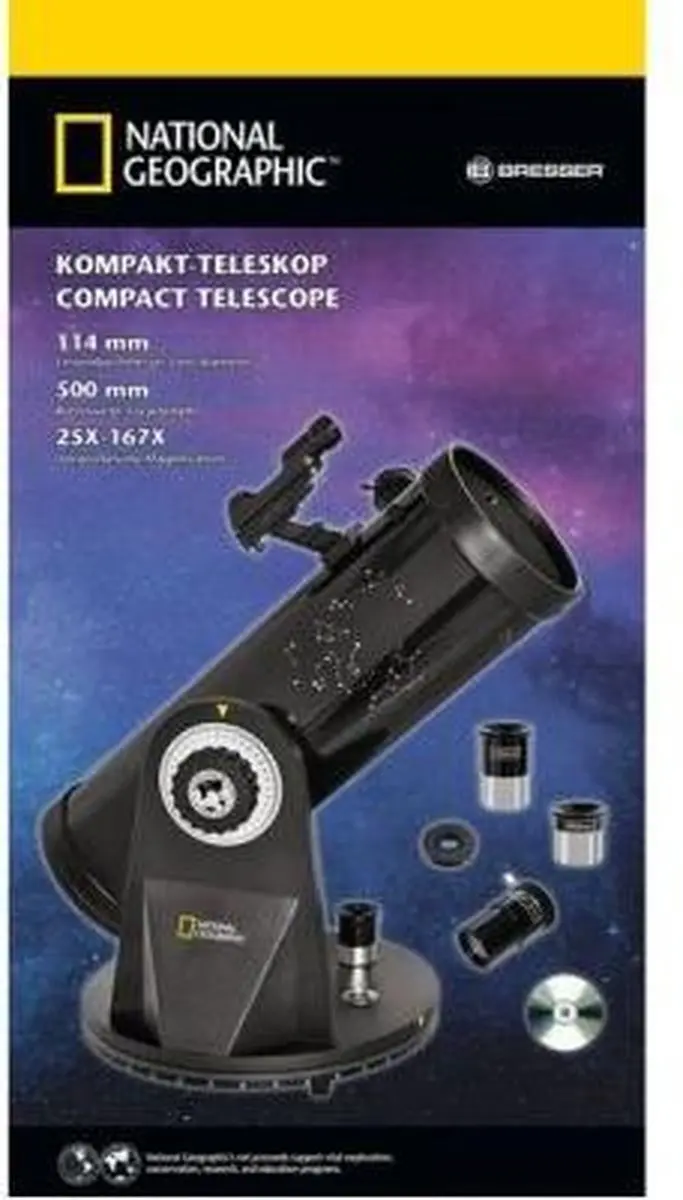 National Geographic 114/500 Dobson Telescoop - 114mm - Zwart - afbeelding 5 van 6