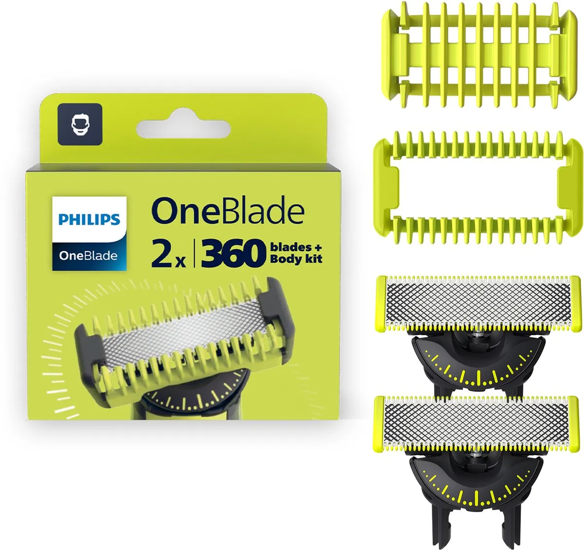 Philips OneBlade 360 Blade Body Kit - Vervangmesjes Body Kit - 2 stuks - QP624/50