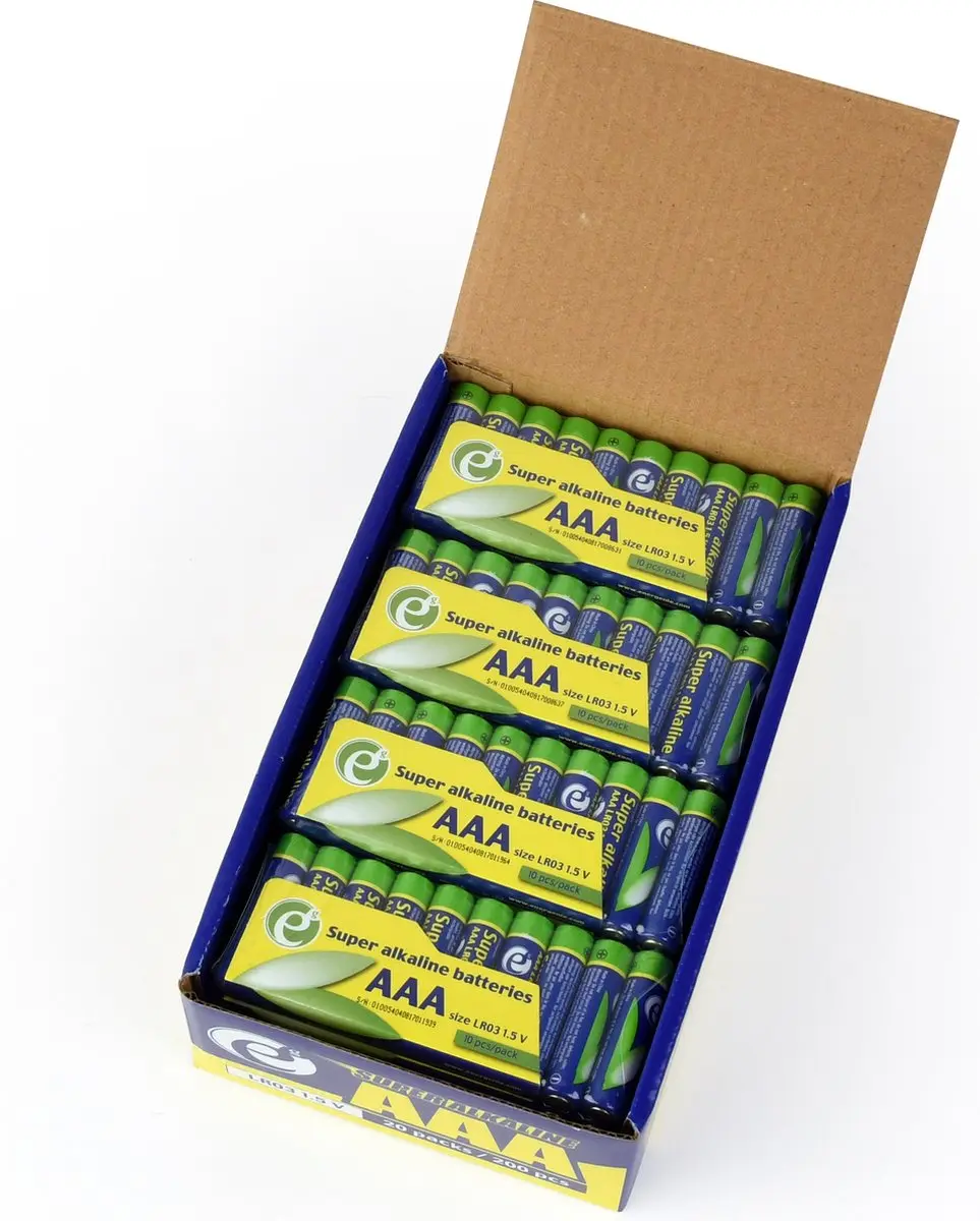 Gembird Super Alkaline AAA Batterijen - 10 stuks - afbeelding 2 van 6