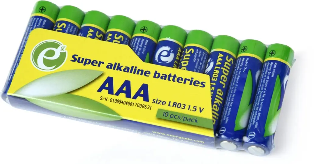 Gembird Super Alkaline AAA Batterijen - 10 stuks - afbeelding 3 van 6