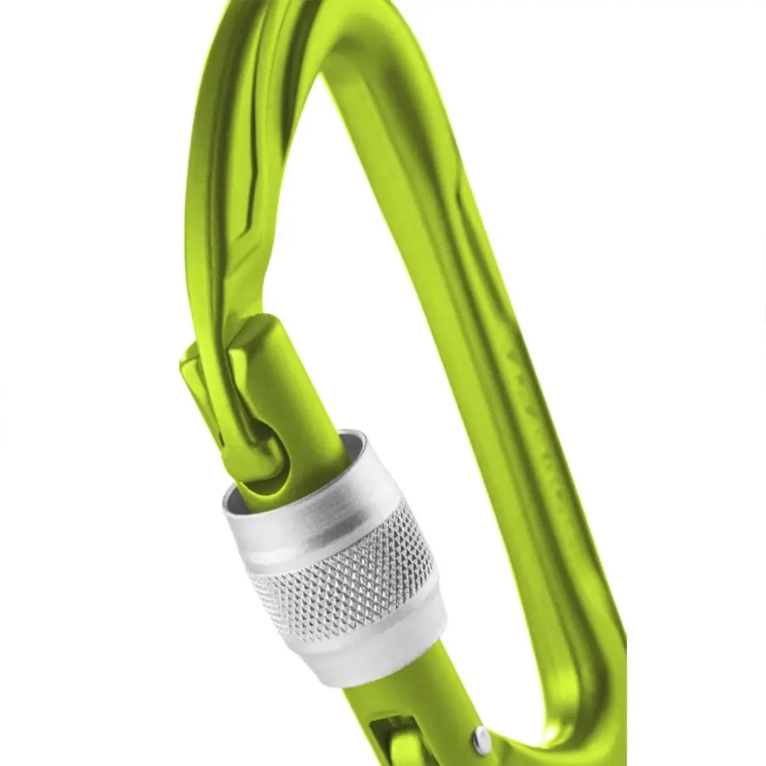 Edelrid Pure Screw III D-vormige karabijnhaak - Groen - afbeelding 3 van 6