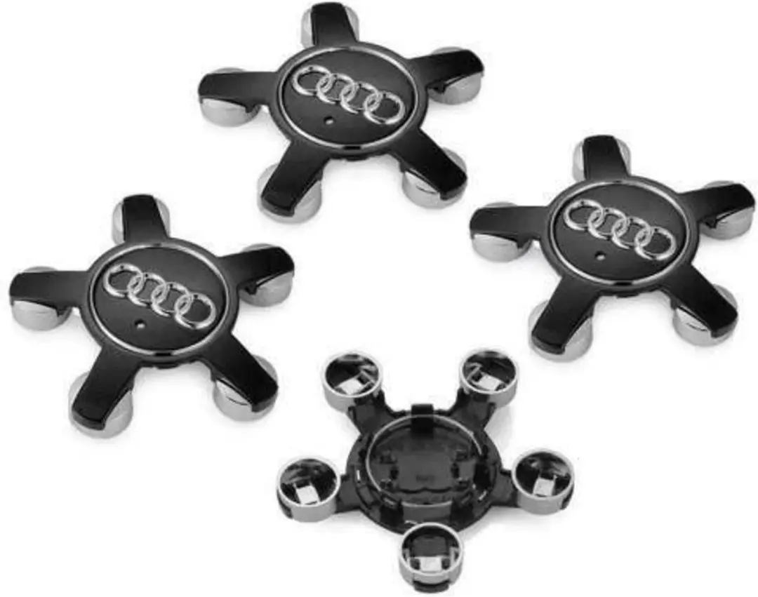 Glanzend zwart  135mm 5 sterren Audi naafkappen