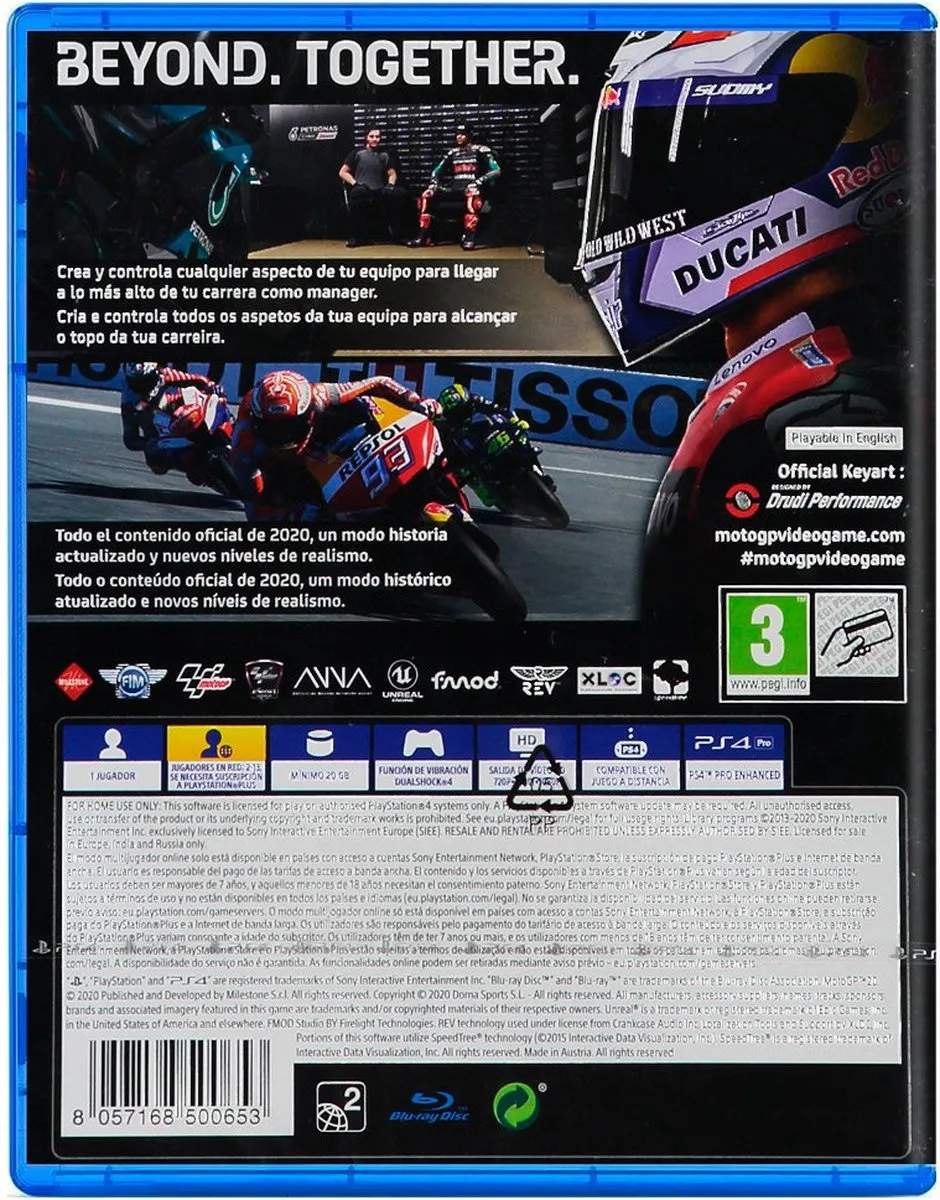 Playstation Ps4 Motogp20 Veelkleurig PAL