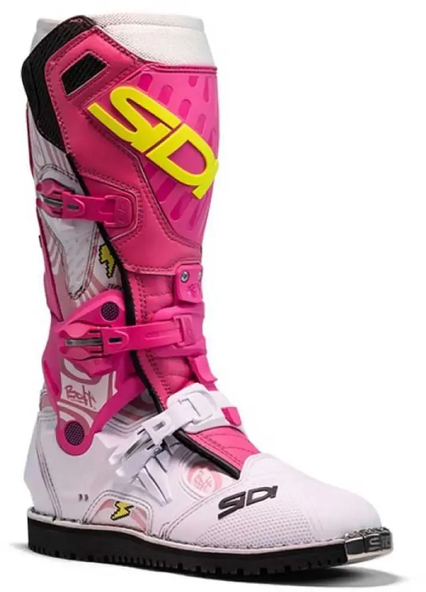 Sidi Crossair HD Billy Bolt Crosslaarzen - Wit/Roze - 43 - afbeelding 5 van 6