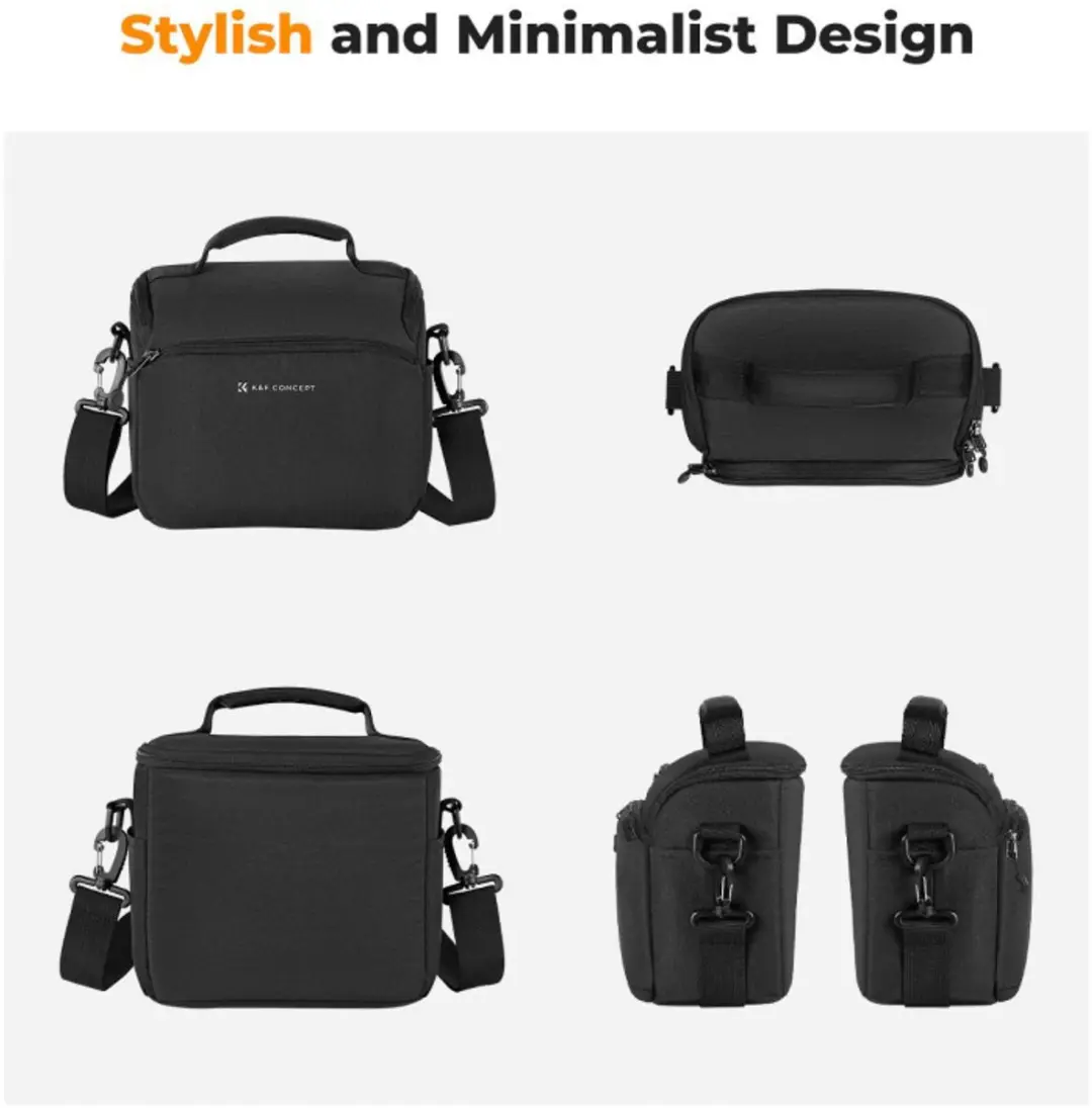 K&F Concept Urban Wander 05 Cameratas Sling 5L - Zwart - afbeelding 6 van 6