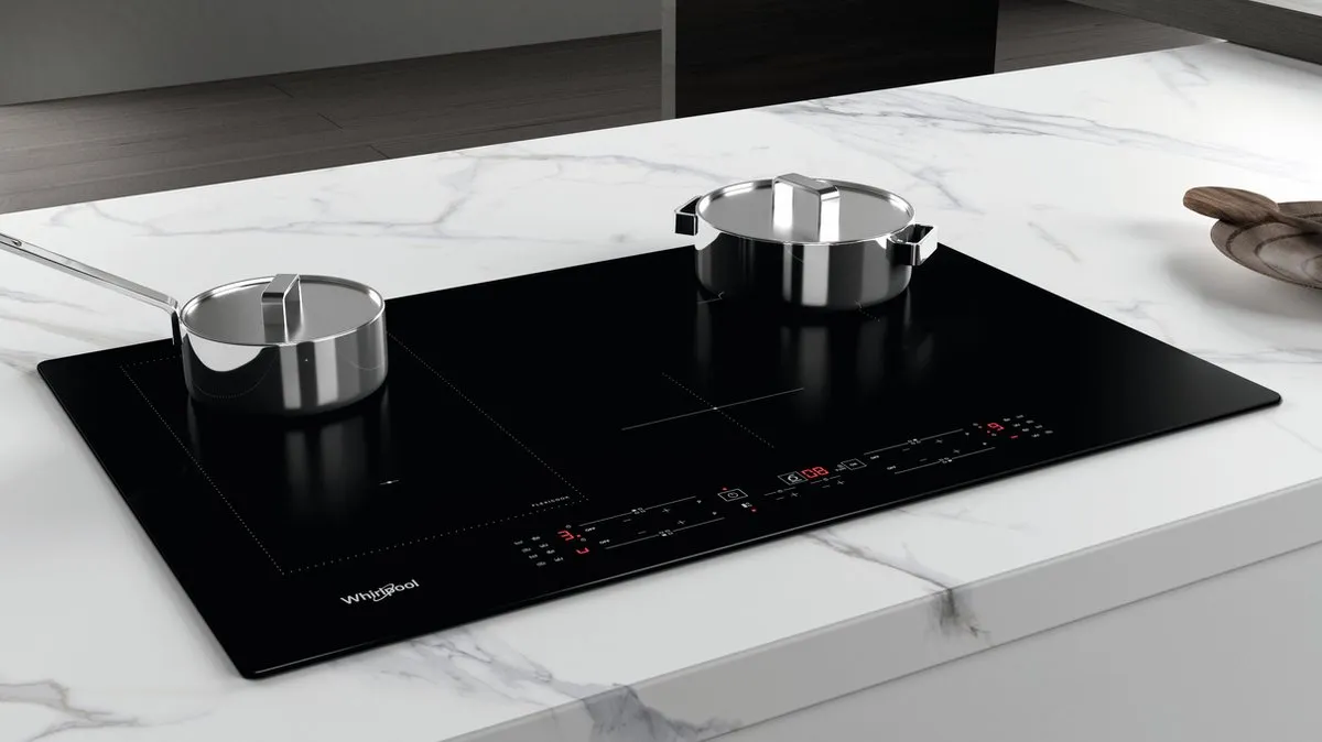 Whirlpool WLB2977NE Inductiekookplaat 77cm - 4 Zones 7,6kW Zwart