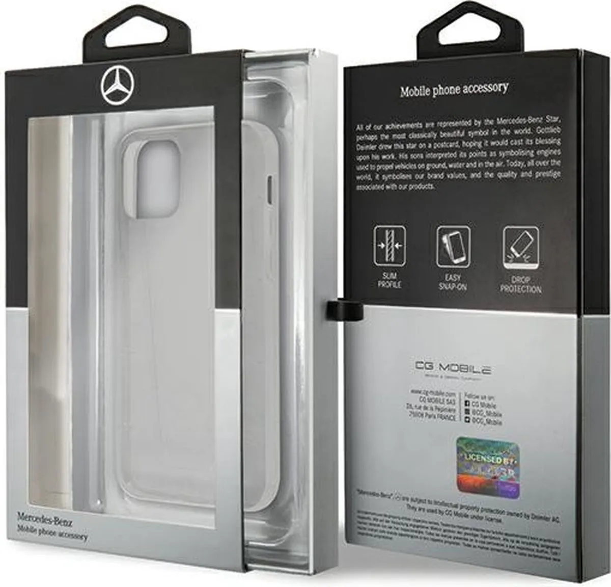 Mercedes-Benz Dynamic Line Back Case iPhone 12 Mini - Transparant