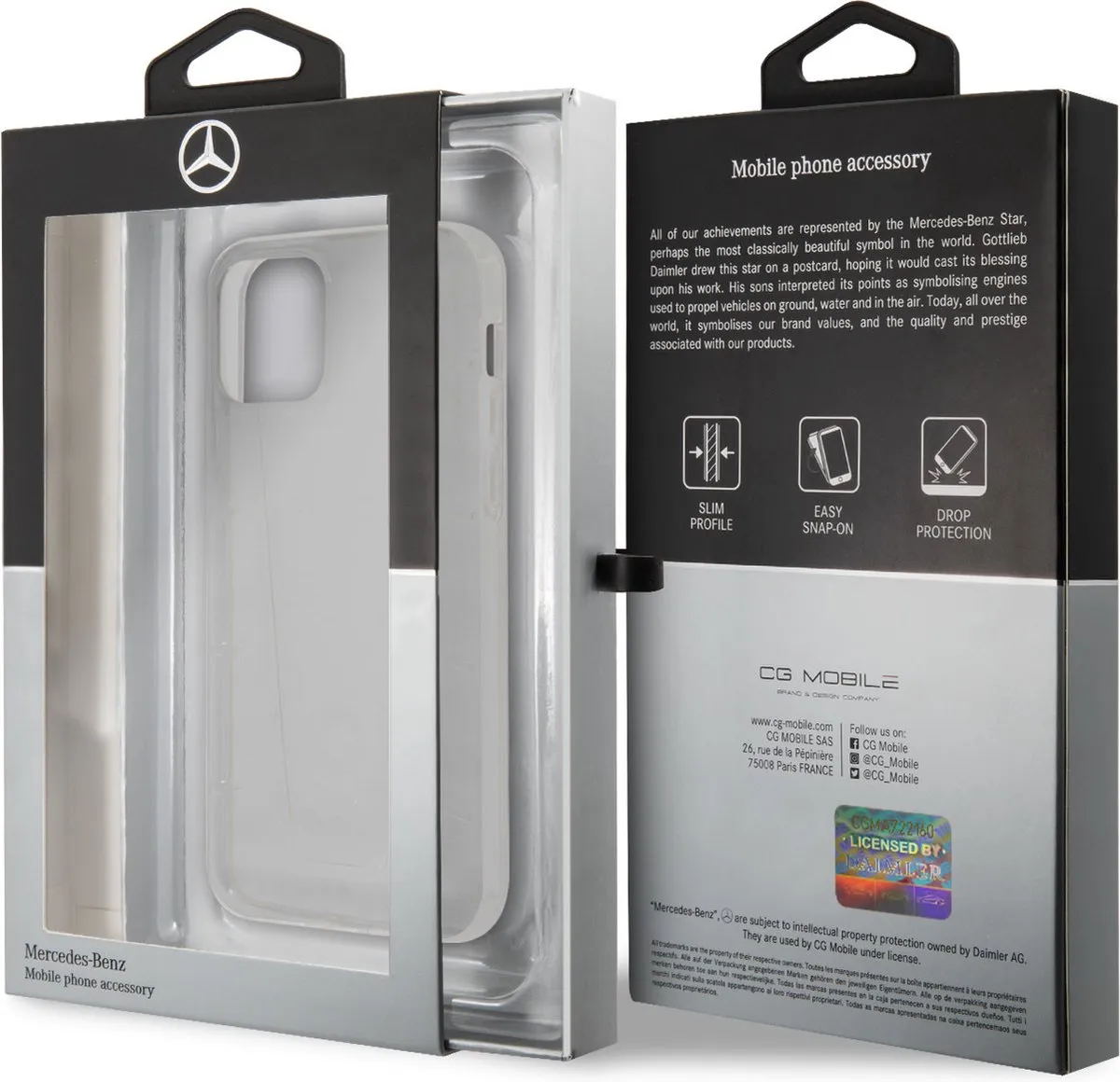 Mercedes-Benz Dynamic Line Back Case iPhone 12 Mini - Transparant