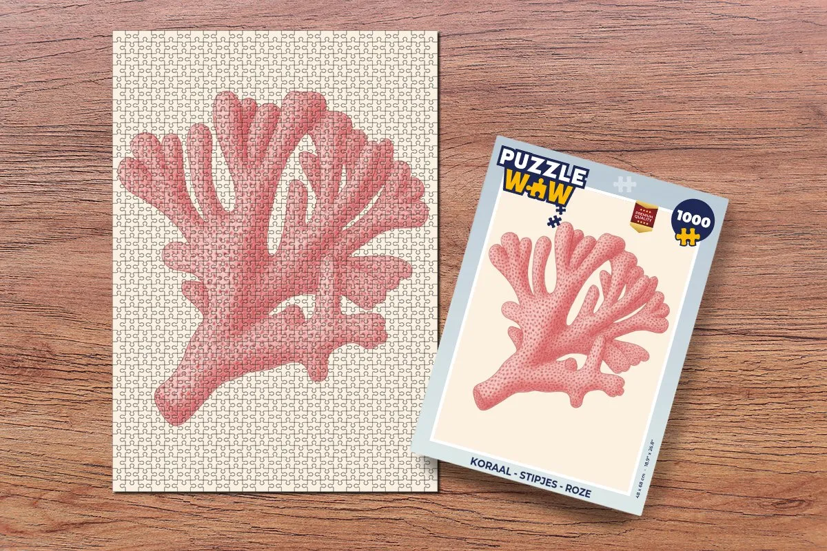 PuzzleWow Koraal Roze Legpuzzel 1000 Stuks