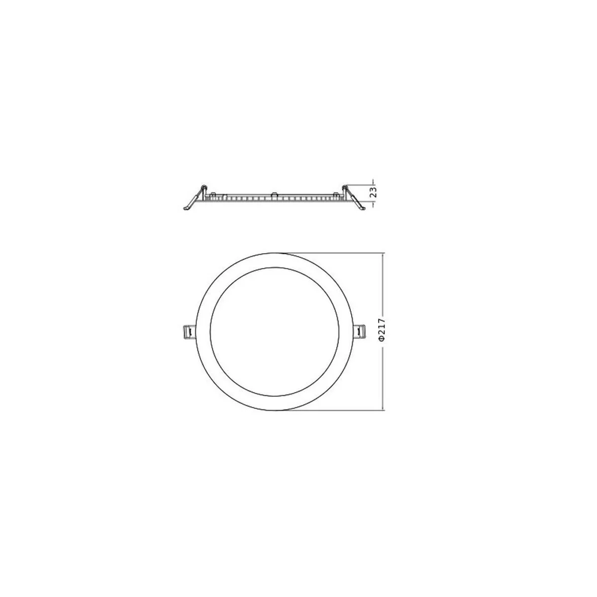 LEDVANCE Downlight Slim Alu 19W 1900lm Warm Wit - 21,7cm