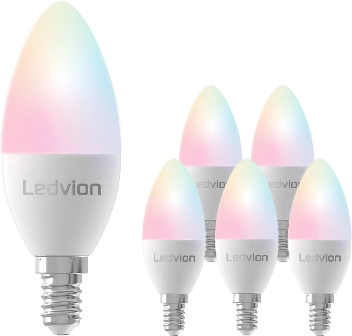 Ledvion 6X Smart RGB+CCT E14 LED Lamp 5W