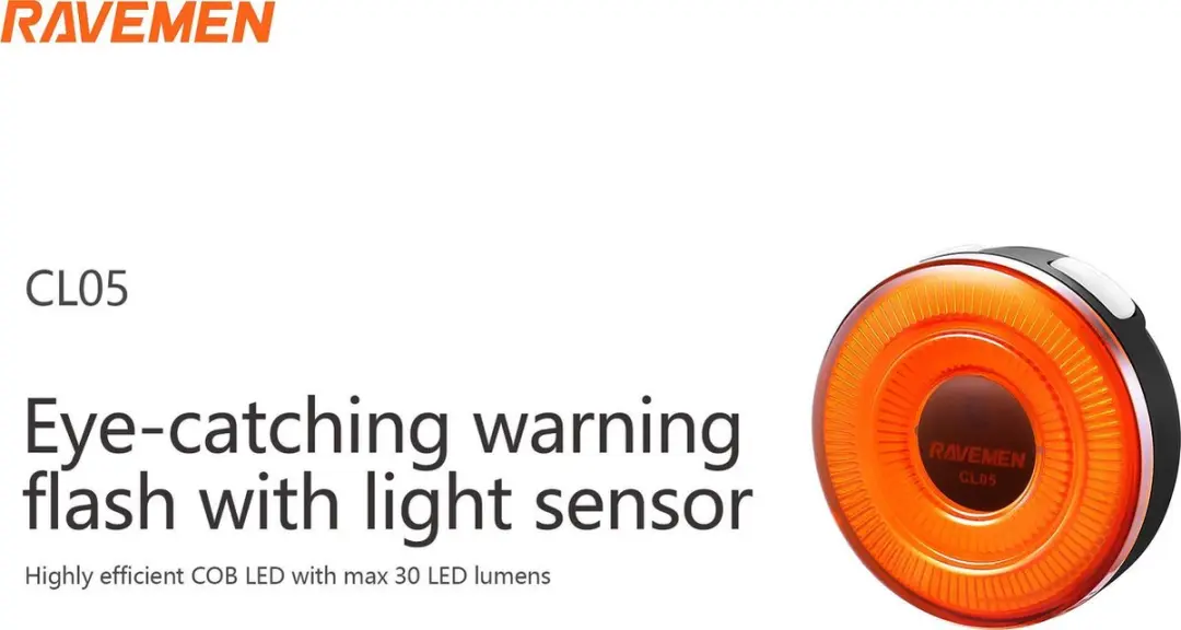Ravemen CL05 achterlicht - 30 lumen - afbeelding 2 van 6