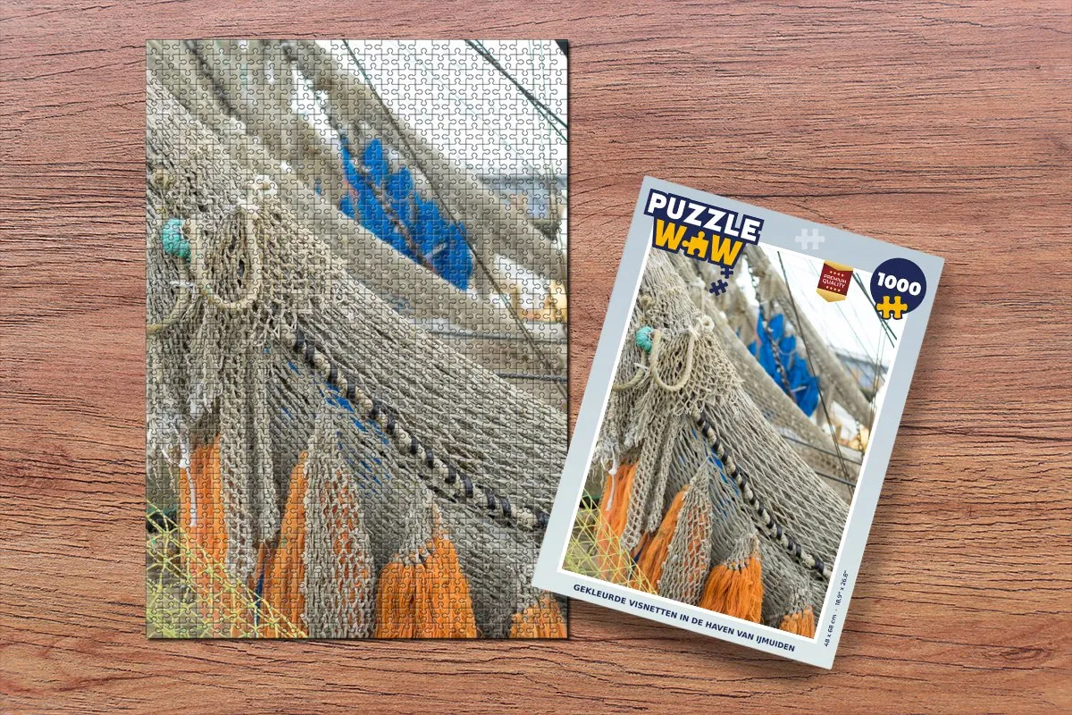PuzzleWow Legpuzzel IJmuiden Visnetten 1000 Stuks