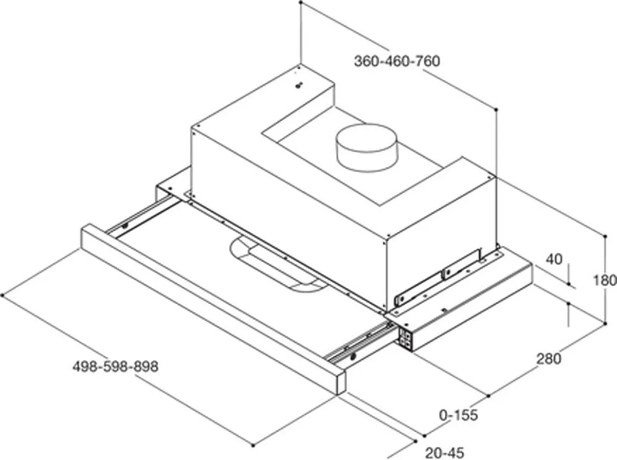 Whirlpool AKR53901IX Afzuigkap 304m³/u - Roestvrij staal - afbeelding 3 van 5