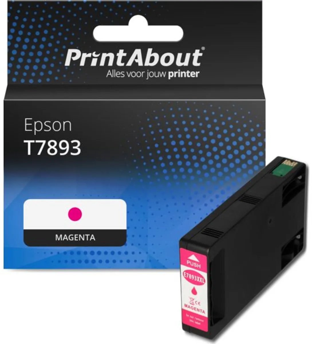PrintAbout T7893 Inktcartridge Magenta