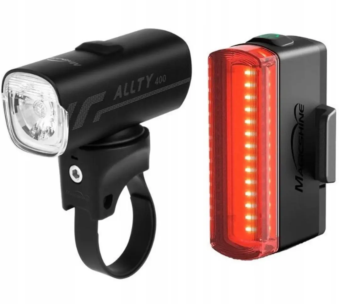 Fietsverlichting Set: Voor & Achter, 400lm & 20lm, USB-C & Micro-USB - afbeelding 4 van 5