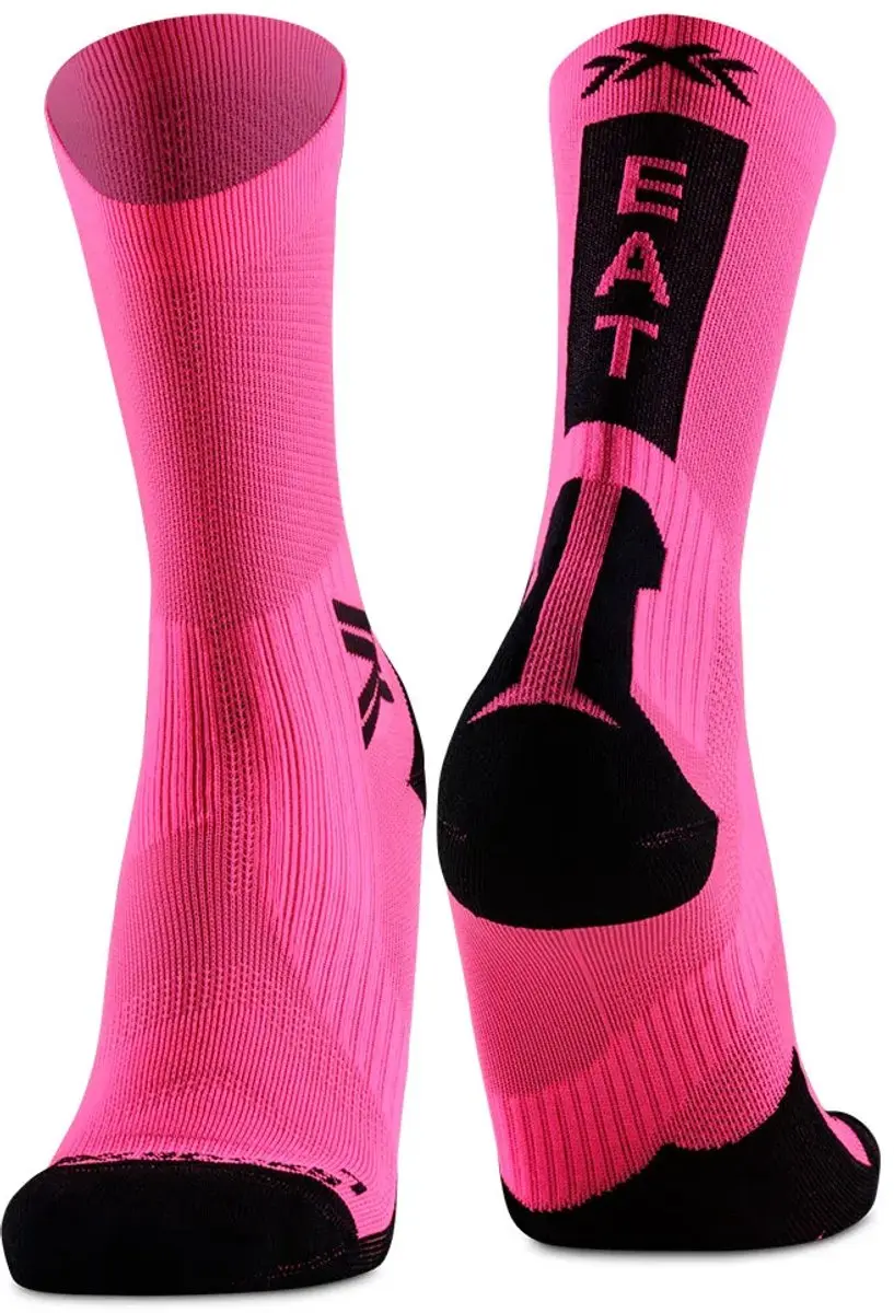 X-Socks Bike Perform Crew Fietssokken - Fluo Pink/Black - afbeelding 3 van 3