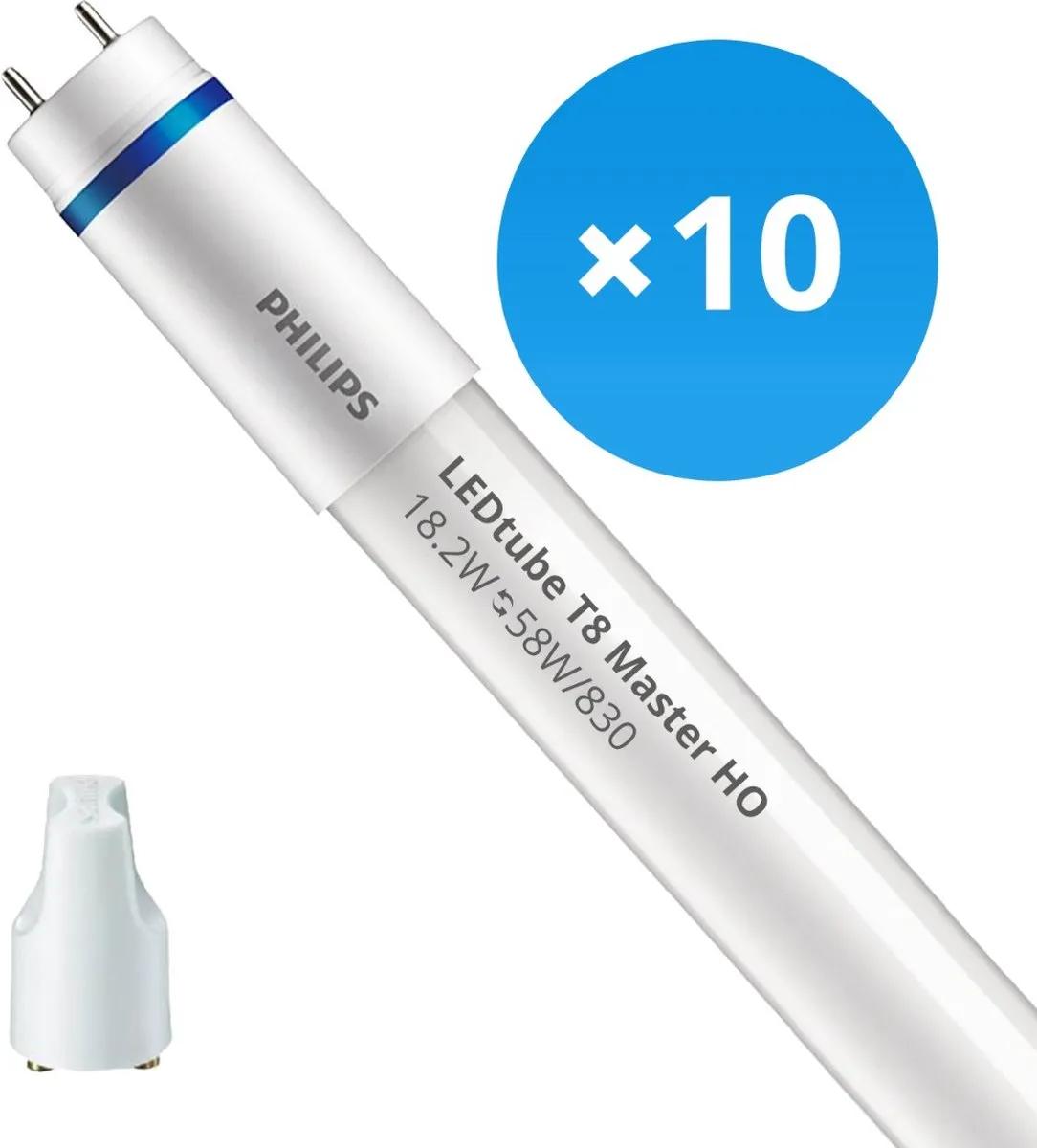 Philips LED Voordeelpak T8 MASTER High Output 18.2W 10 Stuks - 2900lm Warm Wit 150cm
