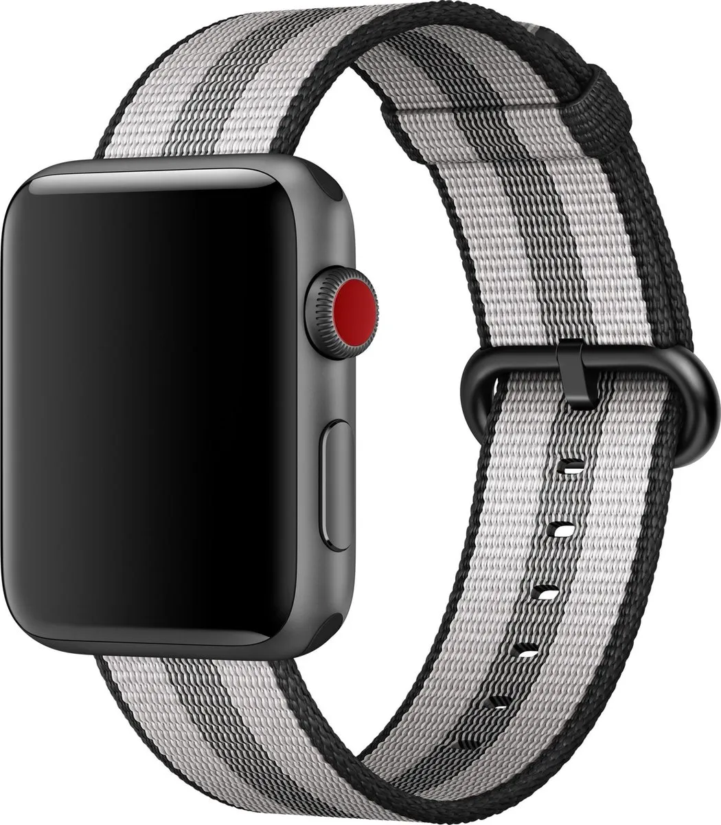 Apple 42mm Zwart Woven Nylon Horlogeband