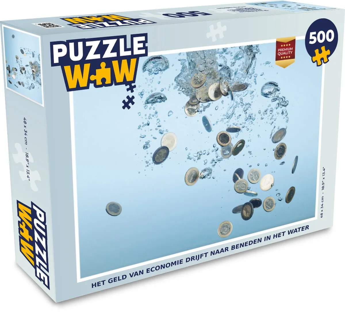 PuzzleWow Het Geld van Economie Drijft 500 Puzzelstukken