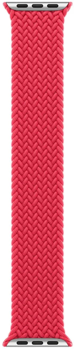 Apple Gevlochten Solobandje Apple Watch - Rood - Maat 3