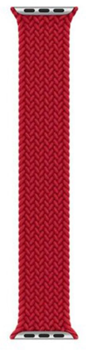 Apple Gevlochten Solobandje Apple Watch - Rood - Maat 3
