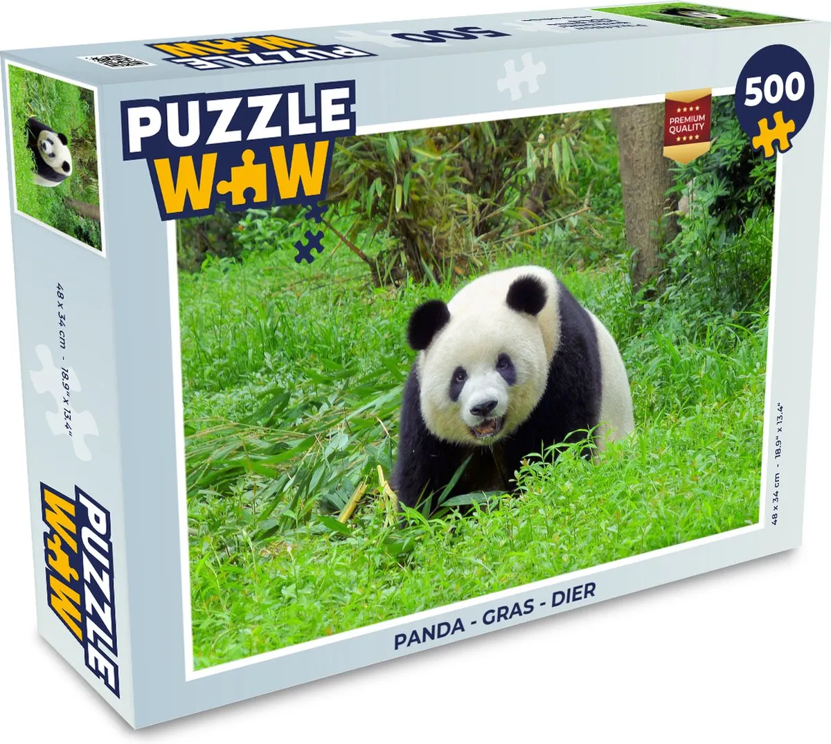 PuzzleWow Puzzel Panda Legpuzzel 500 Stuks