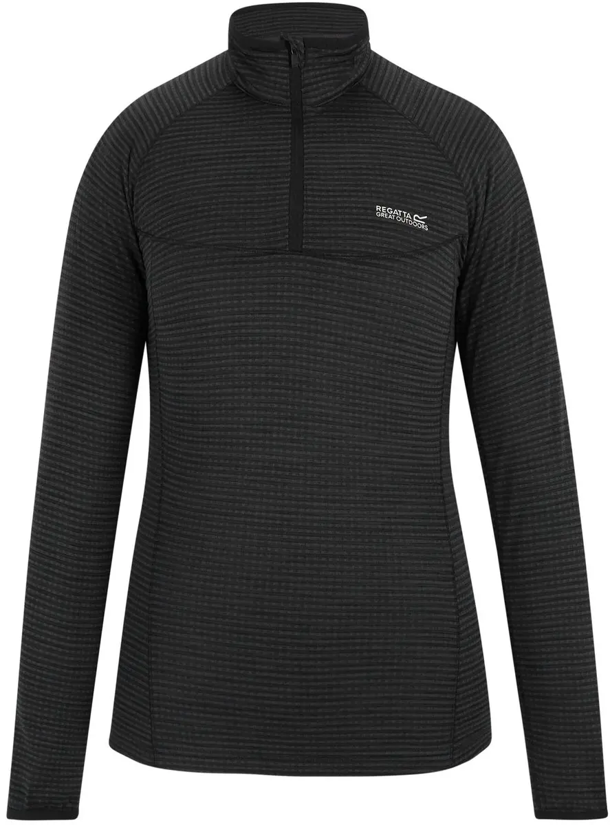 Regatta Yonder II Damesfleece 1/2 Rits - Zwart - afbeelding 6 van 6