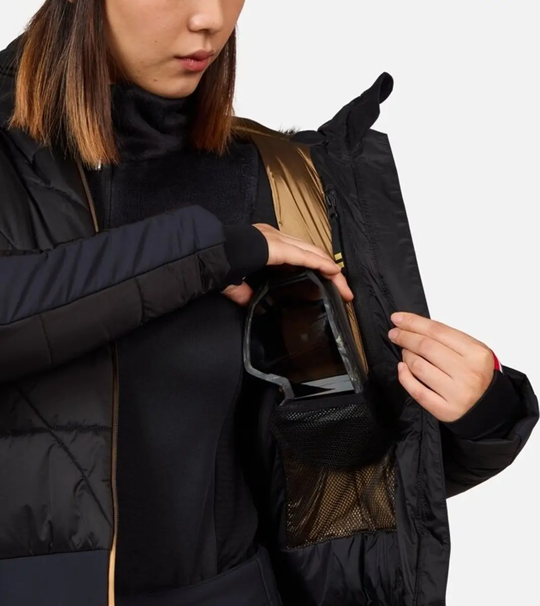 Rossignol Ventina Bomber Ski Jas Dames - Zwart - afbeelding 5 van 6