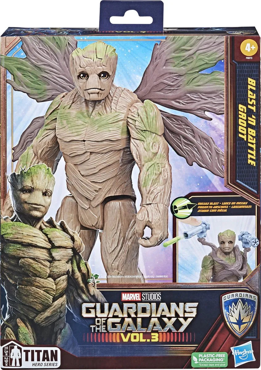 Marvel Blast 'n Battle Groot Actiefiguur F68735L2 - Multicolor