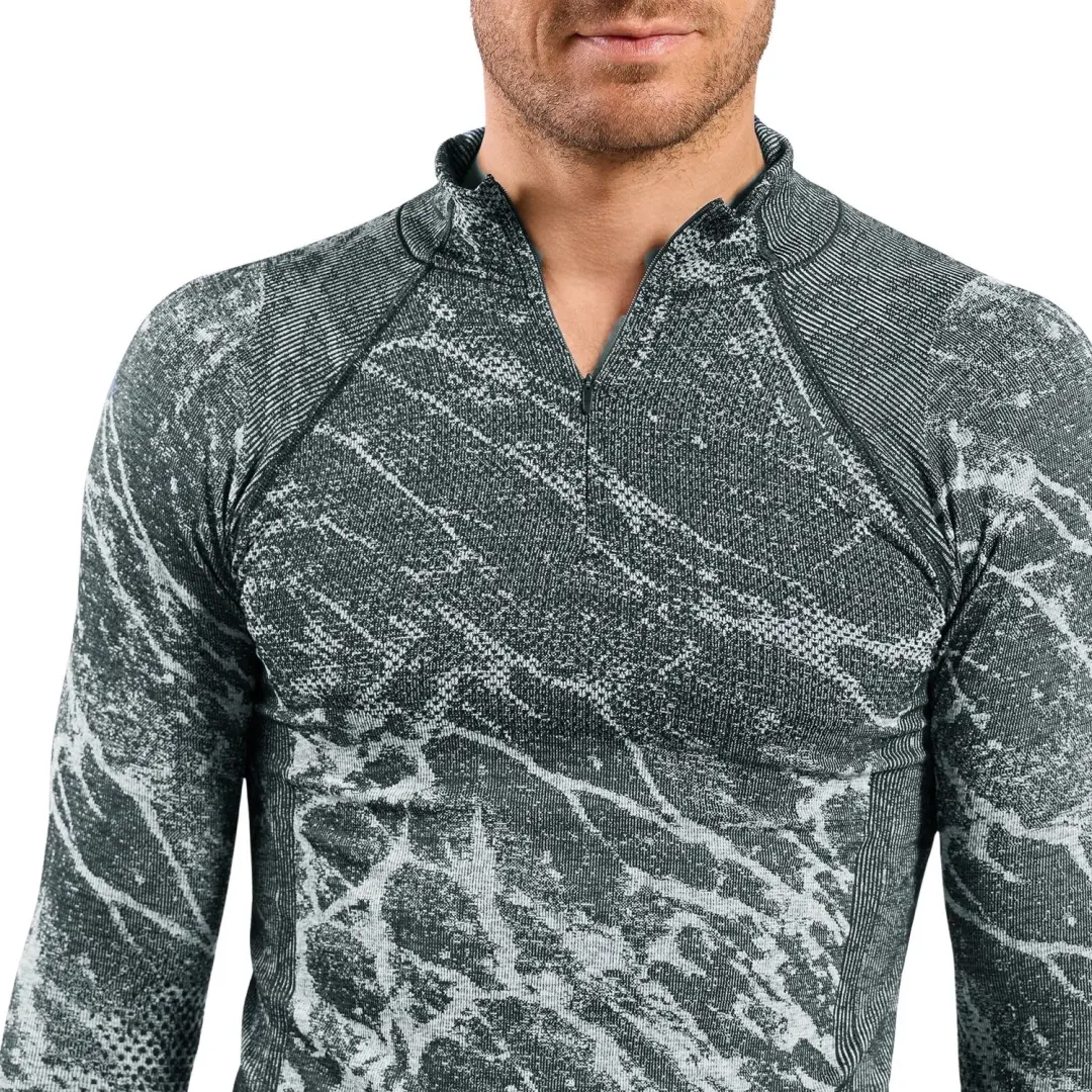 Odlo Warm Half-Zip Thermoshirt Heren - XL - Donkerblauw - afbeelding 4 van 6