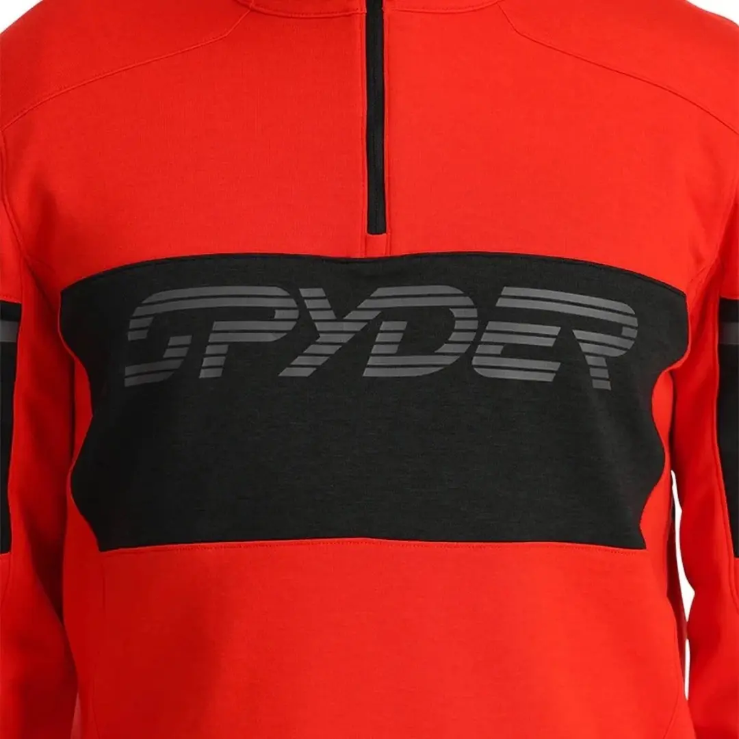 Spyder Speed Fleece 1/2 Zip Skipully Heren - Rood M - afbeelding 3 van 6