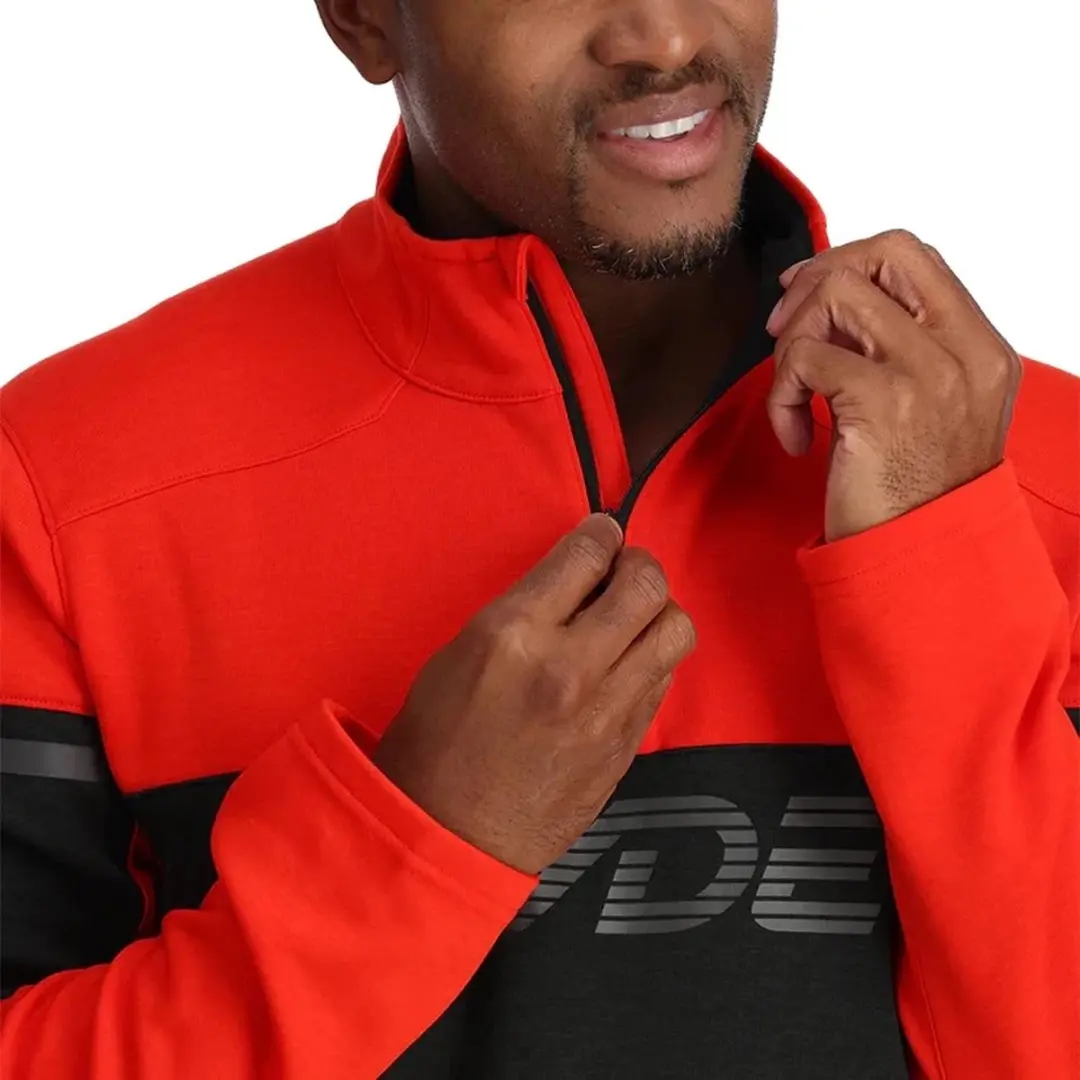 Spyder Speed Fleece 1/2 Zip Skipully Heren - Rood M - afbeelding 2 van 6