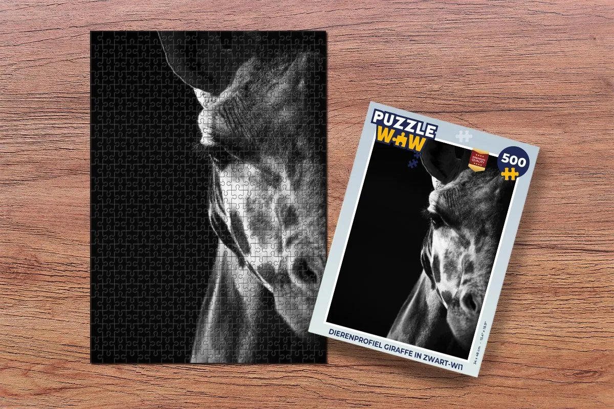 PuzzleWow Dierenprofiel Giraffe Legpuzzel 500 Stuks - Multicolor