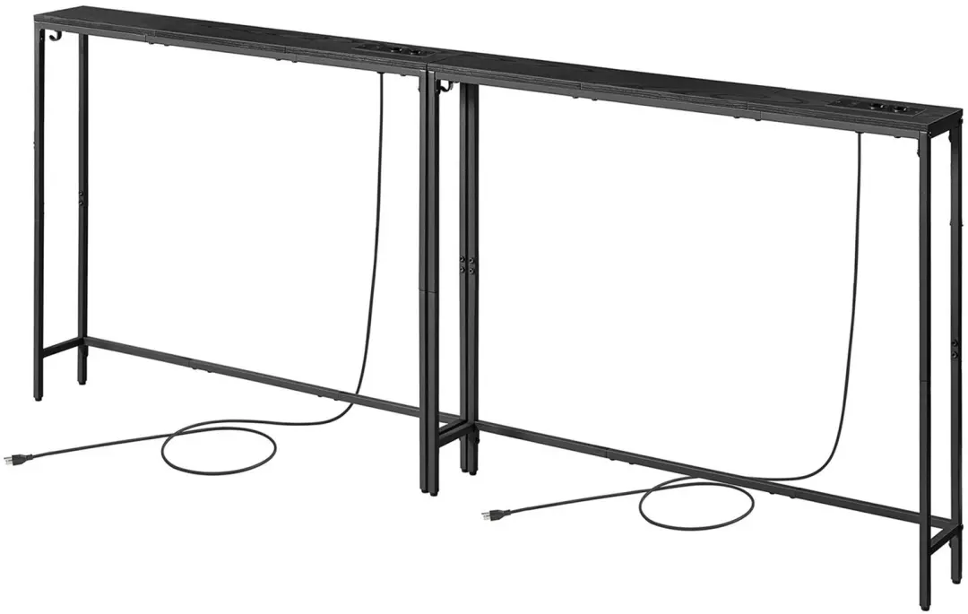 Songmics Smalle Sidetable met Stopcontact