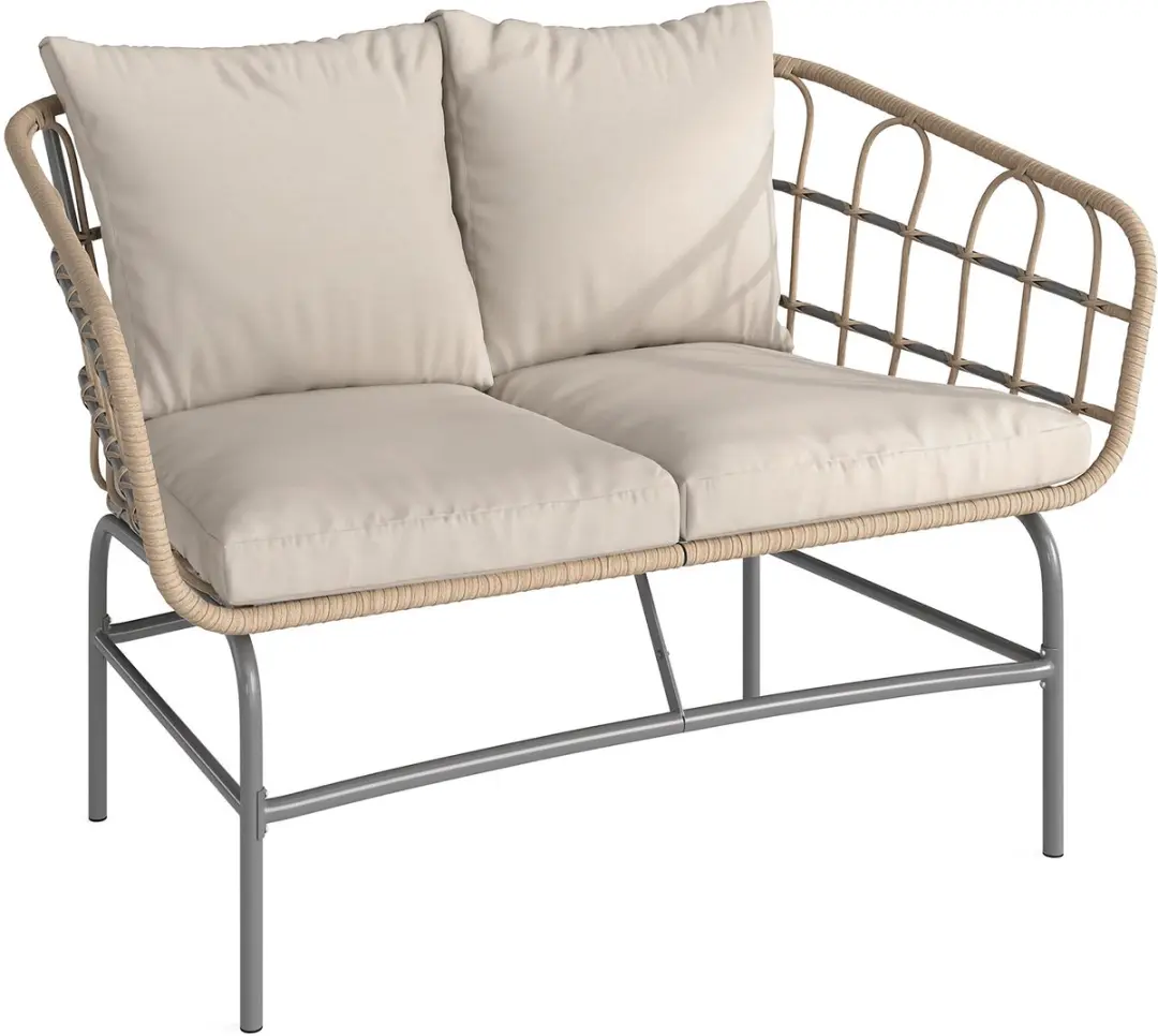 Outsunny Rattan Tweezitsbank