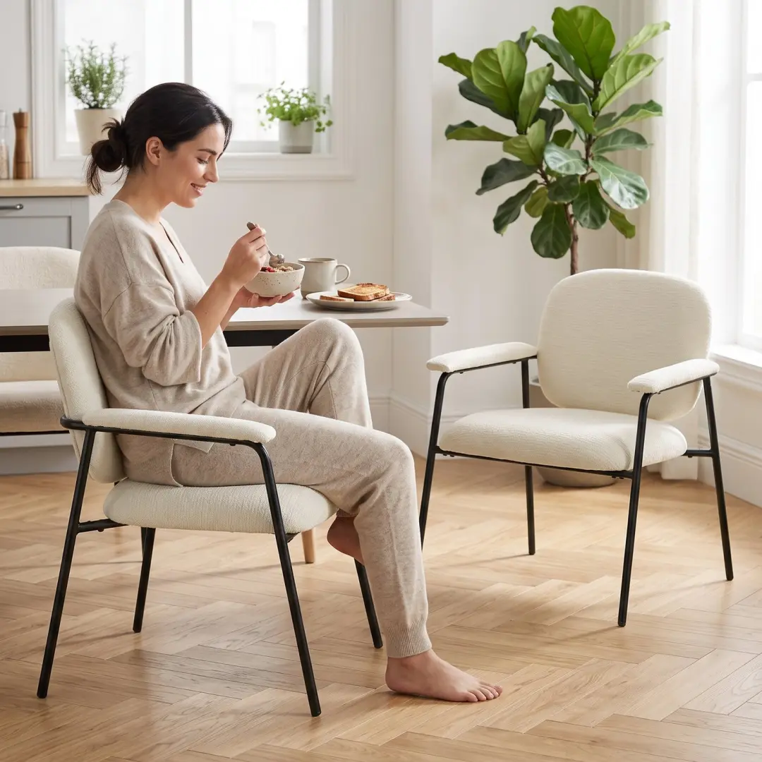 HOMCOM Accentstoel Rups (100% polyester), metaal