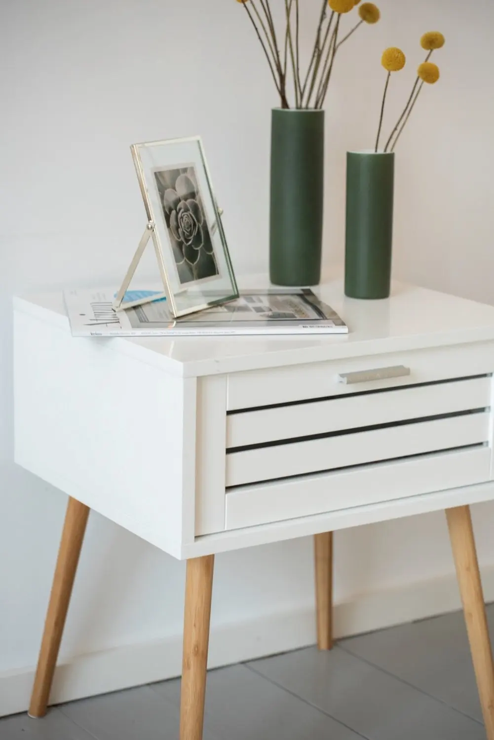 Wenko Finja Bijzettafel met lade - Bamboe - 45x38x50cm - afbeelding 6 van 6