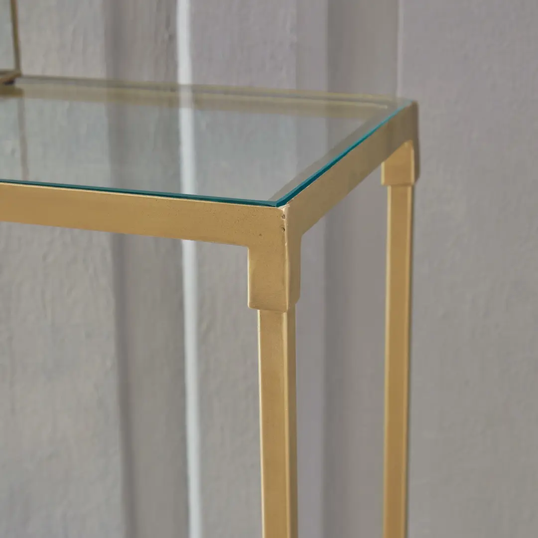 Loberon Ninove Sidetable - Messing/Helder - afbeelding 4 van 6