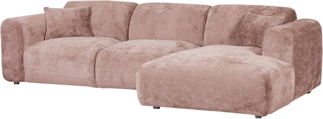 WOOOD Cloud Chaise Longue Bank Rechts - Chenille - Taupe - 80x280x165