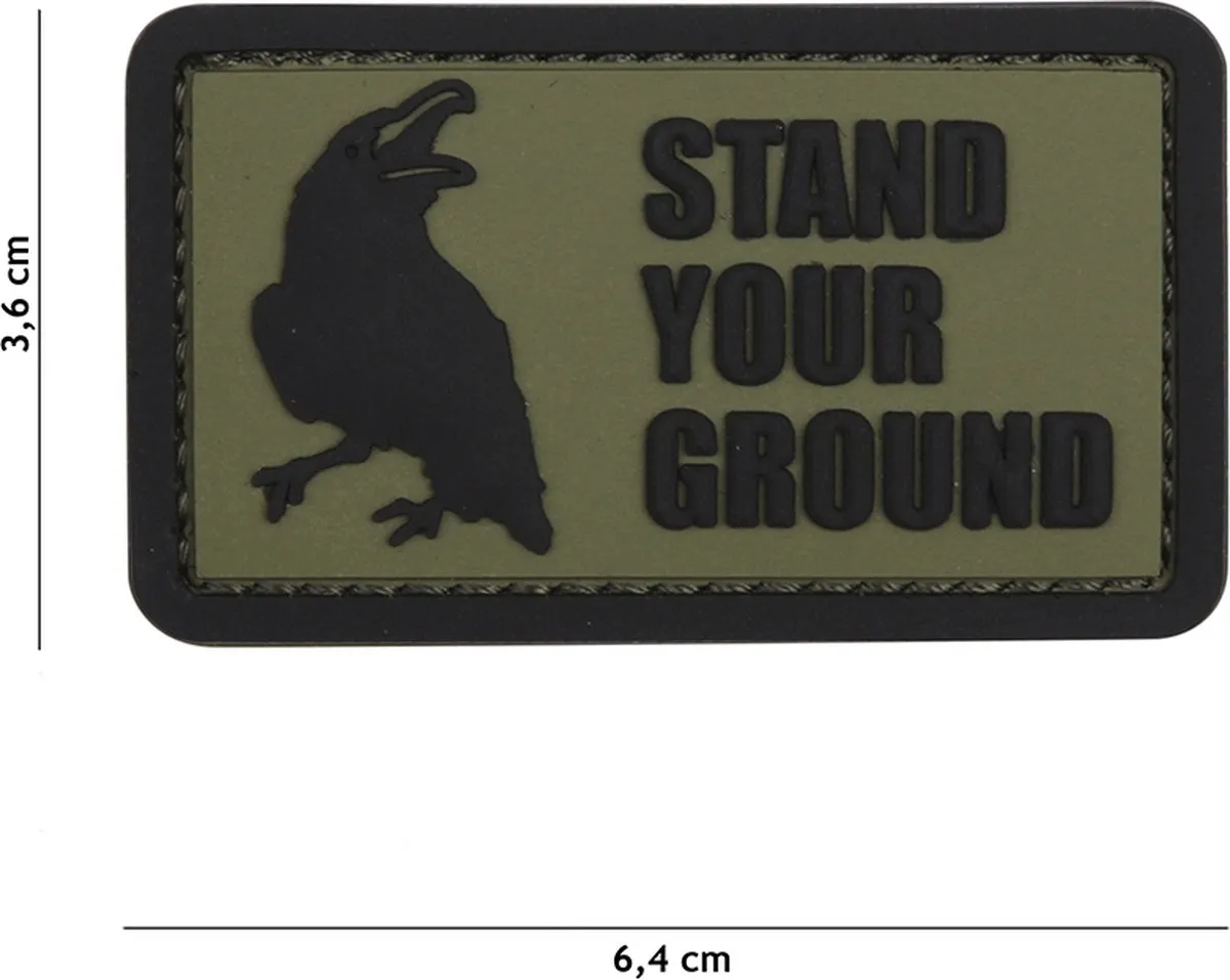 101 Inc Embleem 3D PVC Stand Your Ground Groen 12049