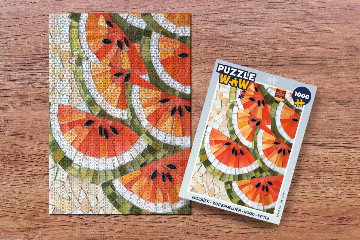PuzzleWow Mozaïek Watermeloen Legpuzzel 1000 Stuks - Rood