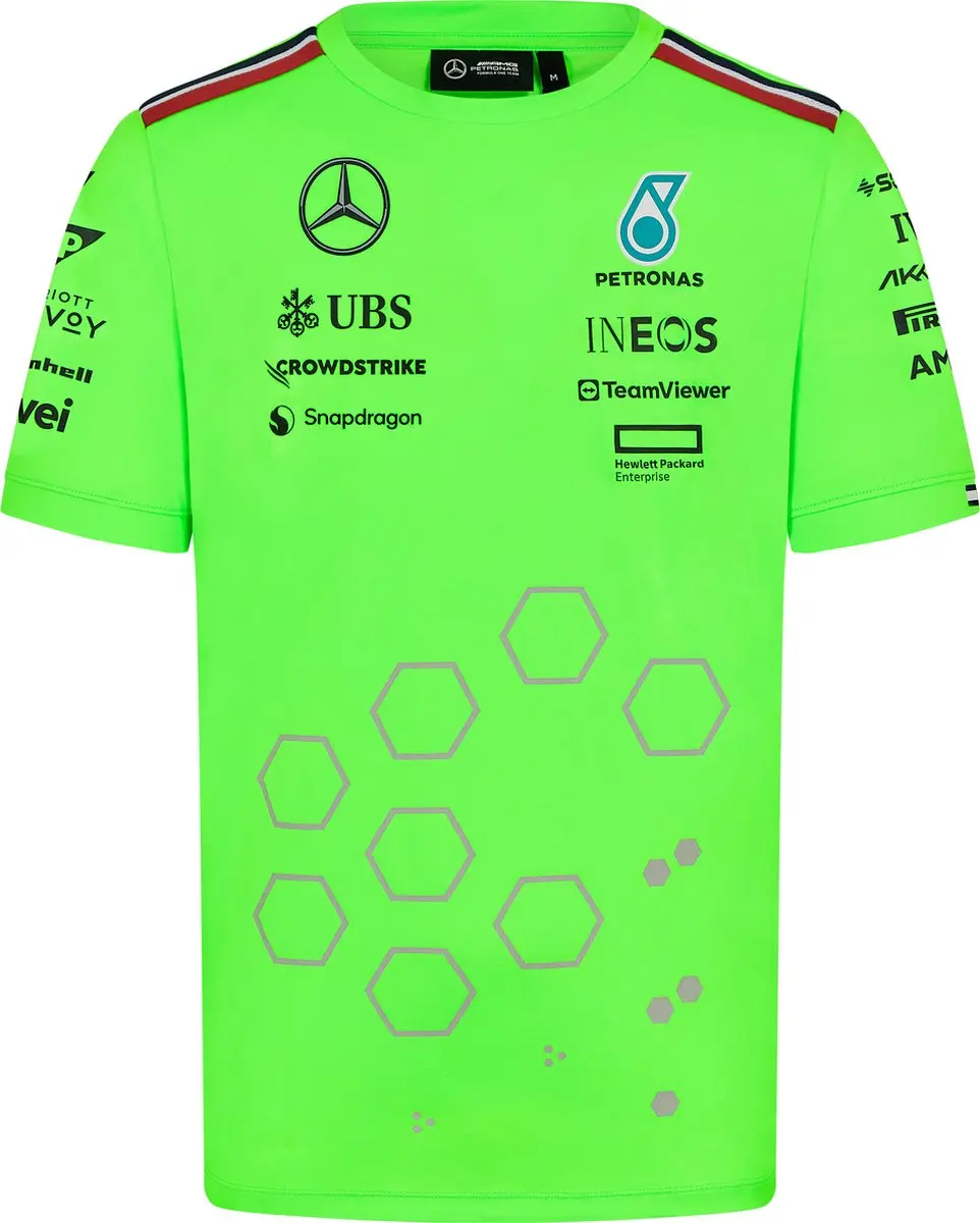Mercedes Teamline Shirt Groen 2024 XXL