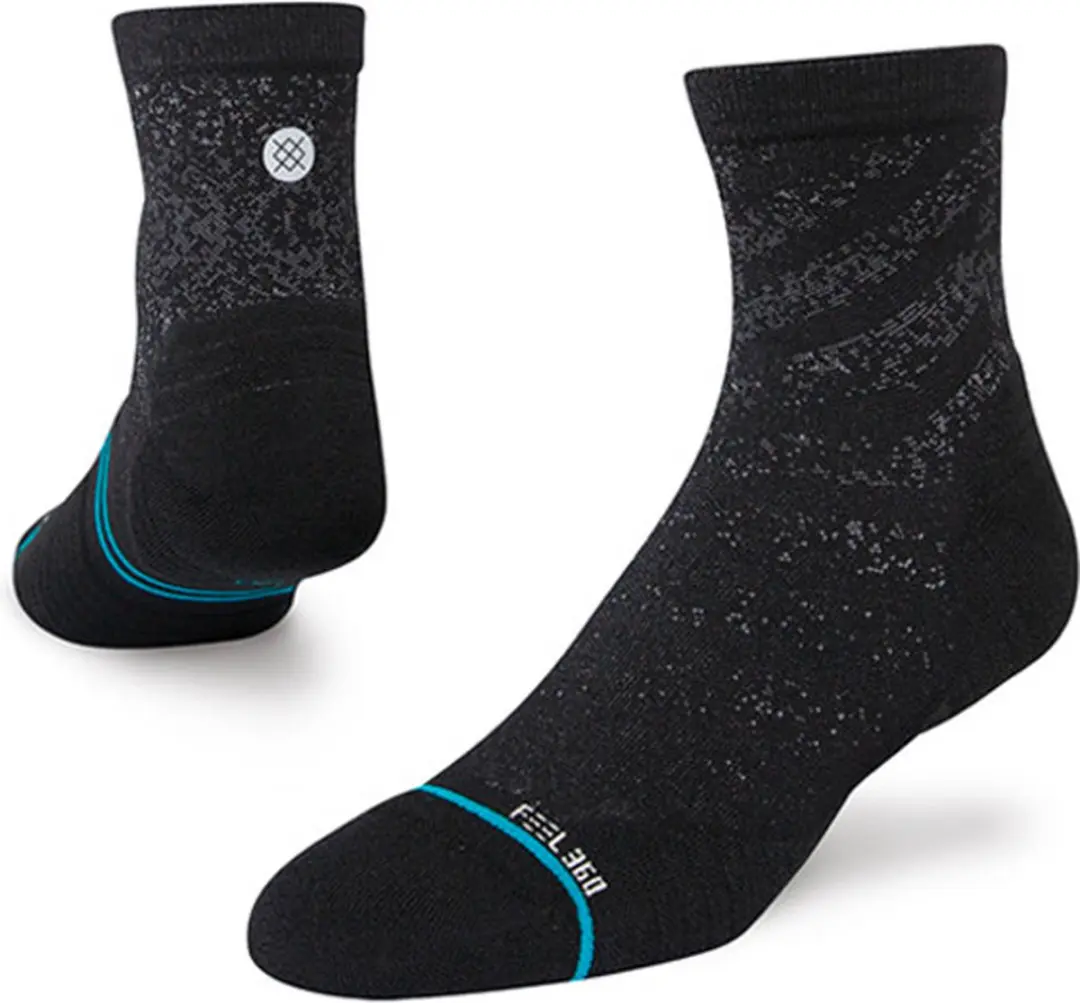Stance unisex freshtek infiknit run quartersokken light zwart