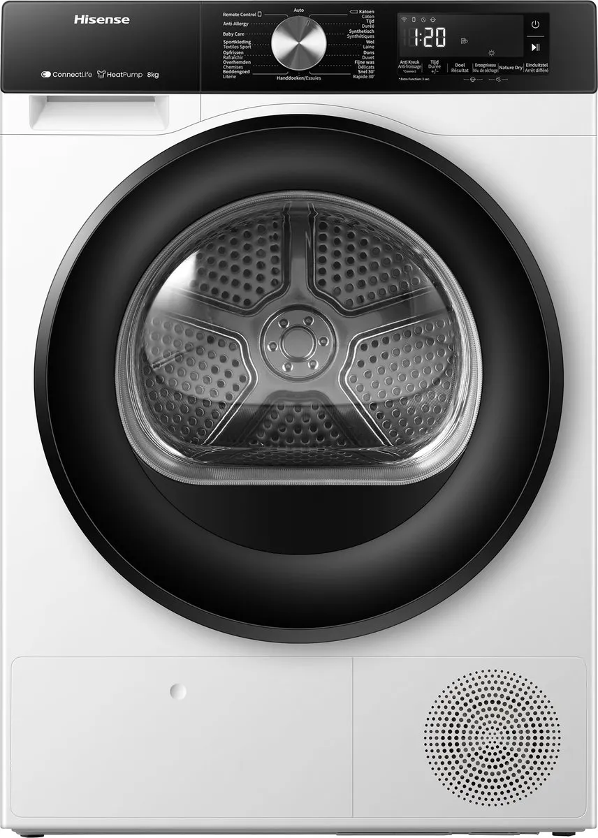 Hisense 3S DH3S802BW2 Warmtepompdroger 8kg