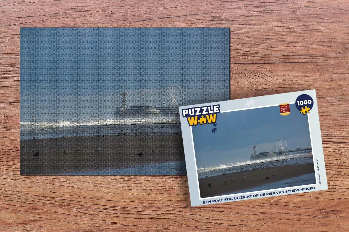 PuzzleWow Scheveningen Legpuzzel 1000 Stuks - Multicolor