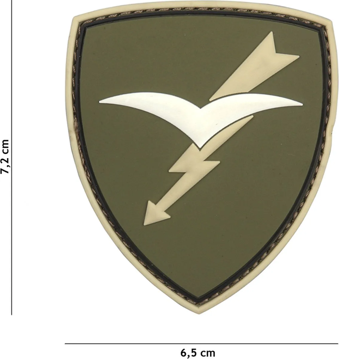 101 Inc Embleem 3D PVC Paratroopers Brigade Folgore Groen